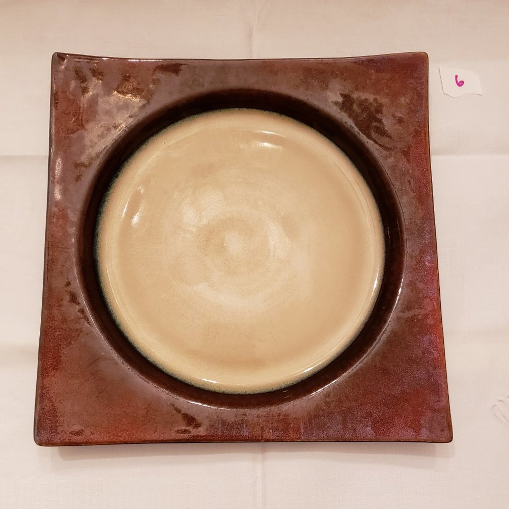 Mikasa Solstice Ruby Red Stoneware Dinner Plate Very Good Preowned 6